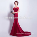 V-Ausschnitt-Wein-Rot-Abschlussball-Kleid-reizvolles Abend-Kleid-festes Nixe-Schatz-Abend-Kleid